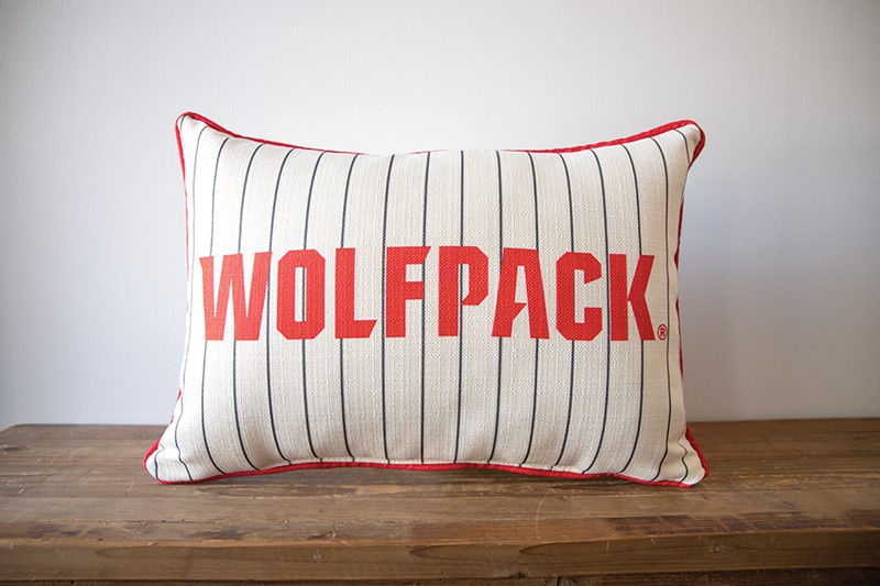 Wolfpack Baseball Pinstripe Pillow NCSU0025